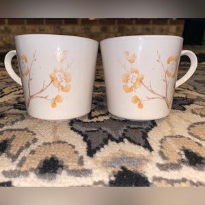 Corningware vintage floral mugs